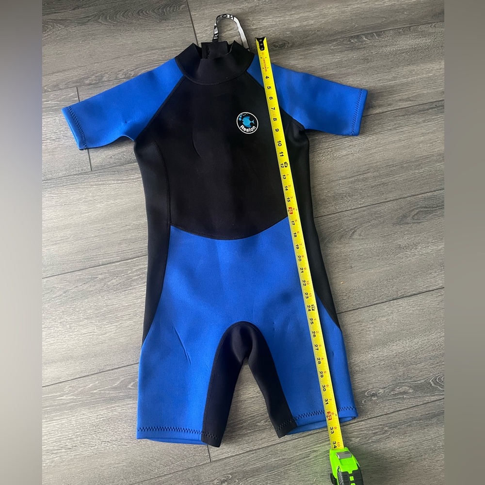 Kids Blue and Black Rashguard Wetsuit